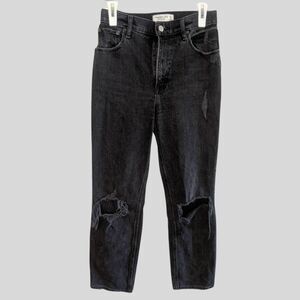 Abercrombie & Fitch 90s Ultra High Rise Straight Jeans Women’s Size 26 Black